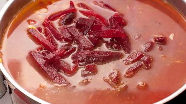 постный борщ с фасолью