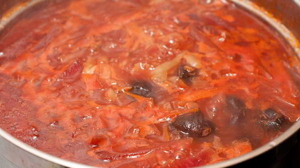 постный борщ с фасолью