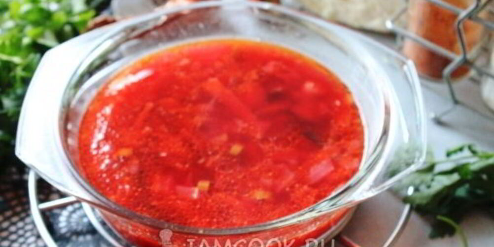 Рецепт постный борщ с грибами и фасолью