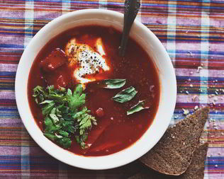 Постный борщ