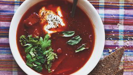 Постный борщ