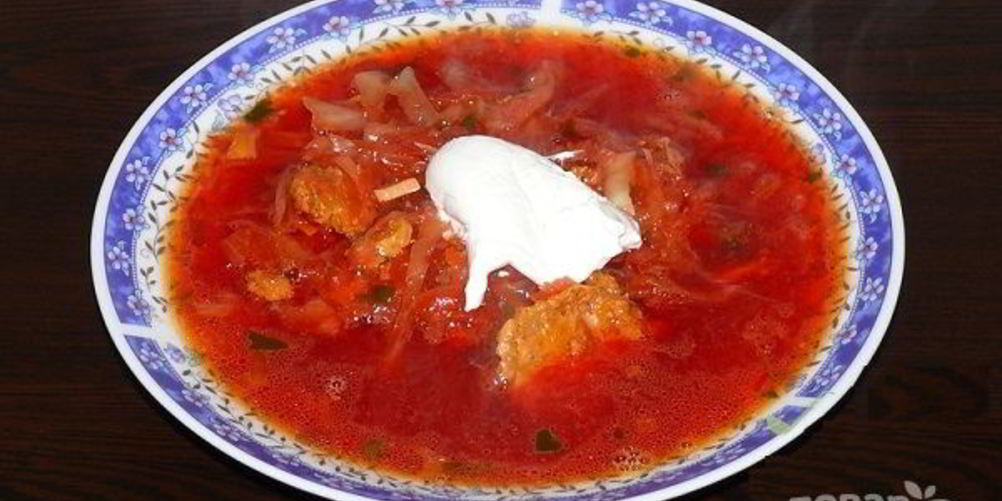 Рецепт вкусный борщ с тушенкой