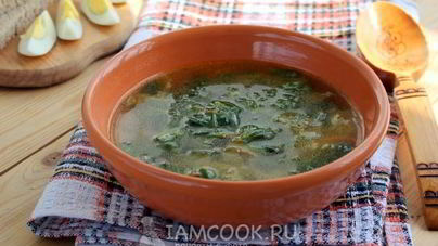 Зеленый борщ с крапивой