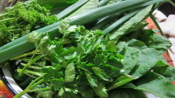 зеленый борщ