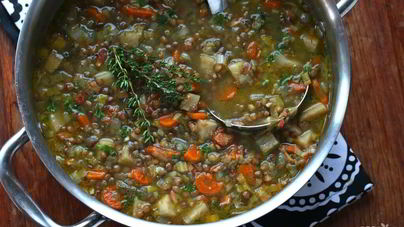 Французский суп из чечевицы