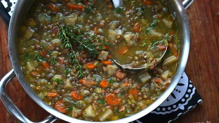 Французский суп из чечевицы