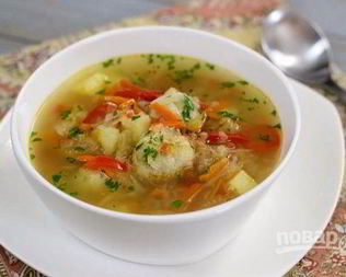 Фрикадельки из фарша в суп