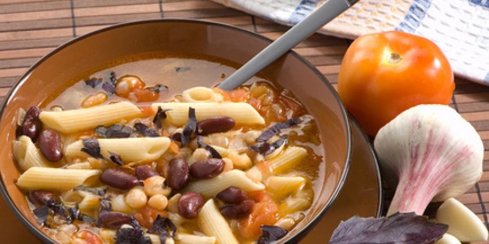 Рецепт итальянский фасолевый суп с макаронами