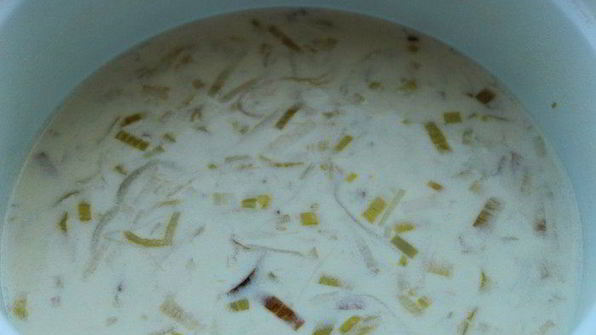 крем-суп из лука-порея