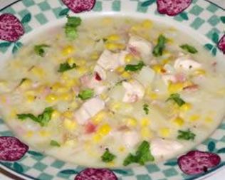 Куриный крем-суп с кукурузой