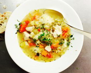 Куриный суп с вермишелью