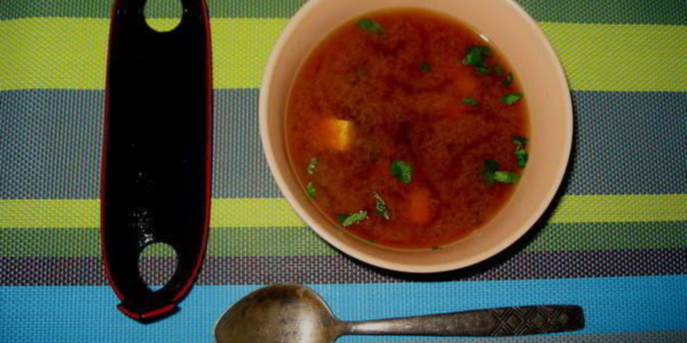 Рецепт мисо-суп с тофу и вакаме