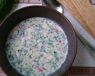 Окрошка на кефире