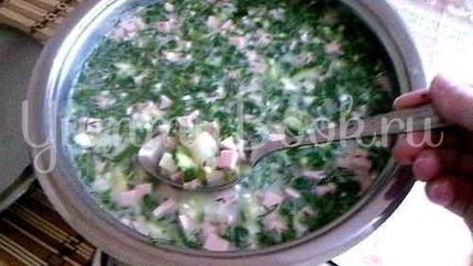 Окрошка на сыворотке