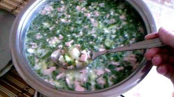 окрошка на сыворотке