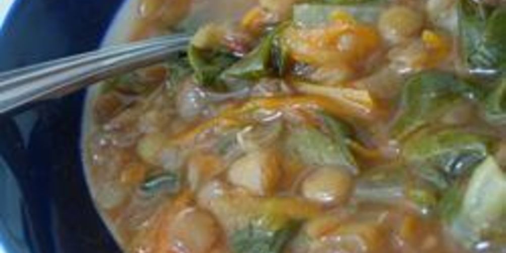 Рецепт постный суп из чечевицы со шпинатом