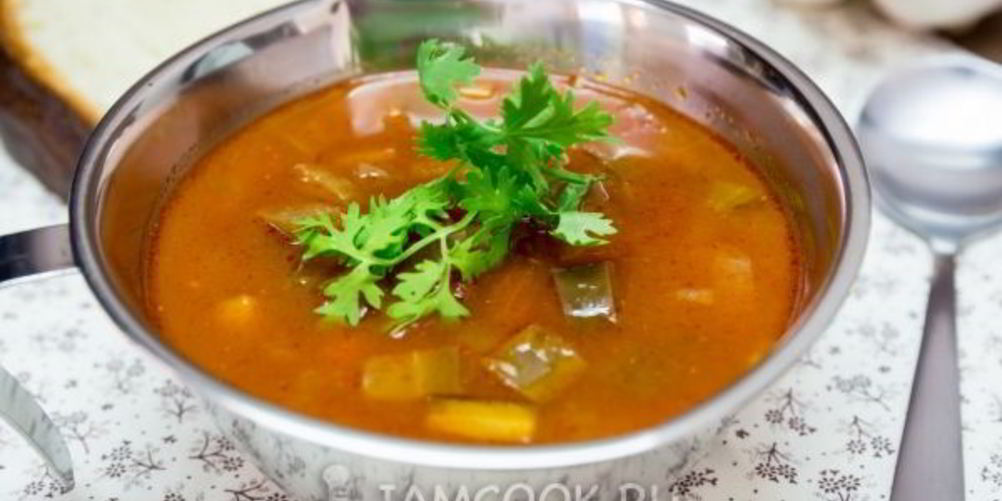 Рецепт постный суп с баклажанами и нутом