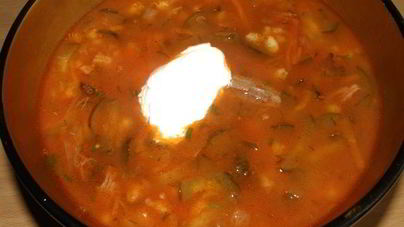 Рассольник с перловкой