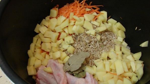 рисовый суп в мультиварке с курицей