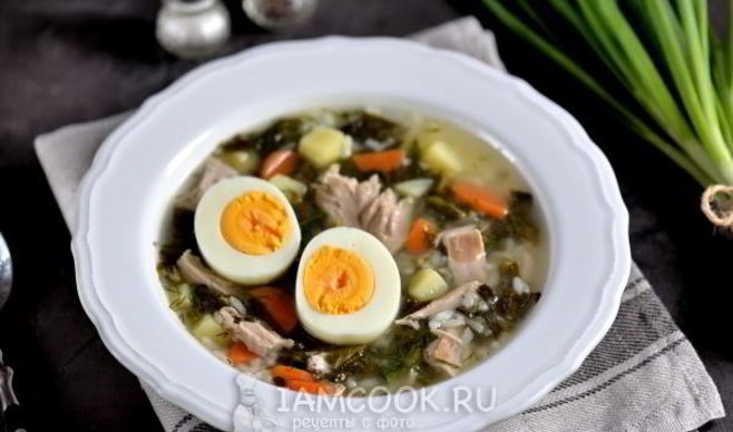 Щавелевый суп с курицей