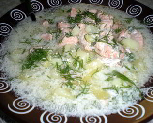 Сливочный суп из лосося