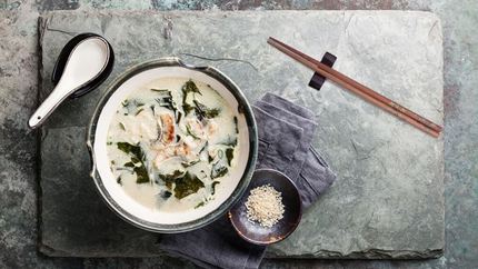 Сливочный суп с угрем