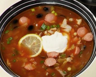 Солянка с курицей