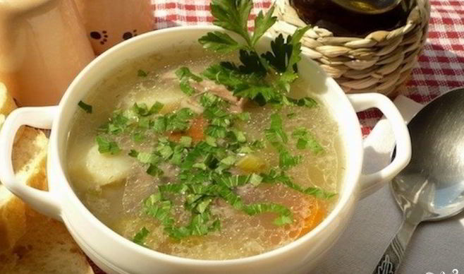 Суп из баранины с перловкой
