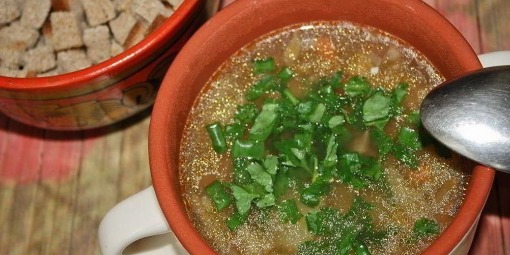 Рецепт суп из белых грибов с вермишелью