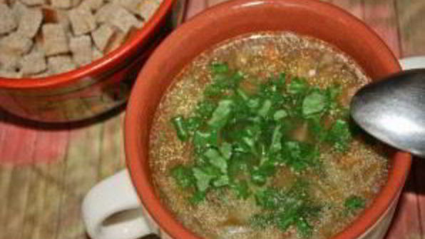 суп из белых грибов с вермишелью