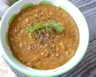 Суп из чечевицы и булгура