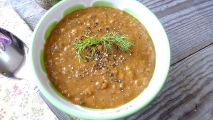 Суп из чечевицы и булгура