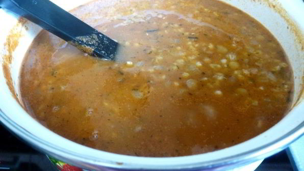 суп из чечевицы и булгура