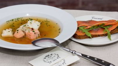 Суп из форели и трески