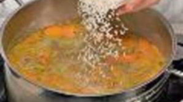 суп из индейки с овсяными лепешками