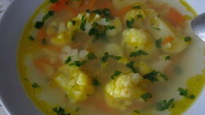 Суп из кабачка и цветной капусты