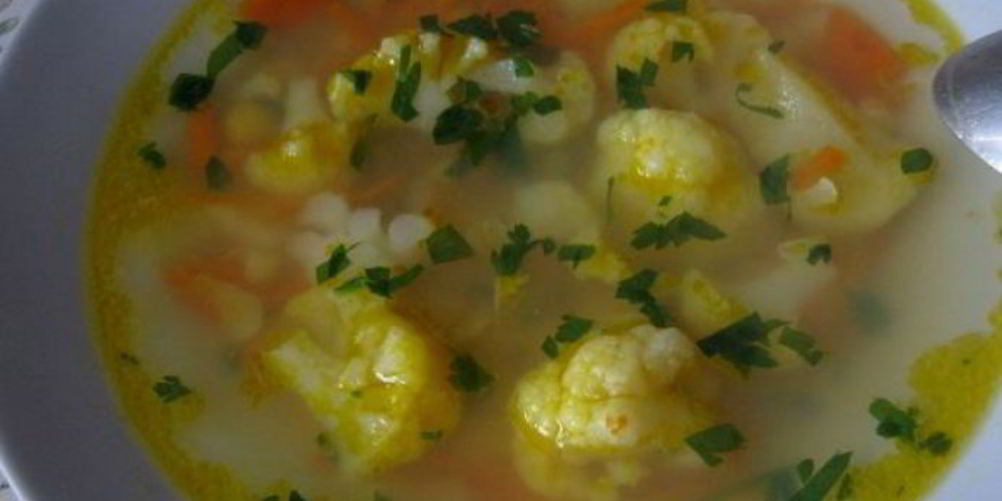 Рецепт суп из кабачка и цветной капусты
