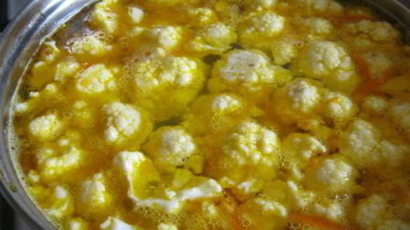 суп из кабачка и цветной капусты