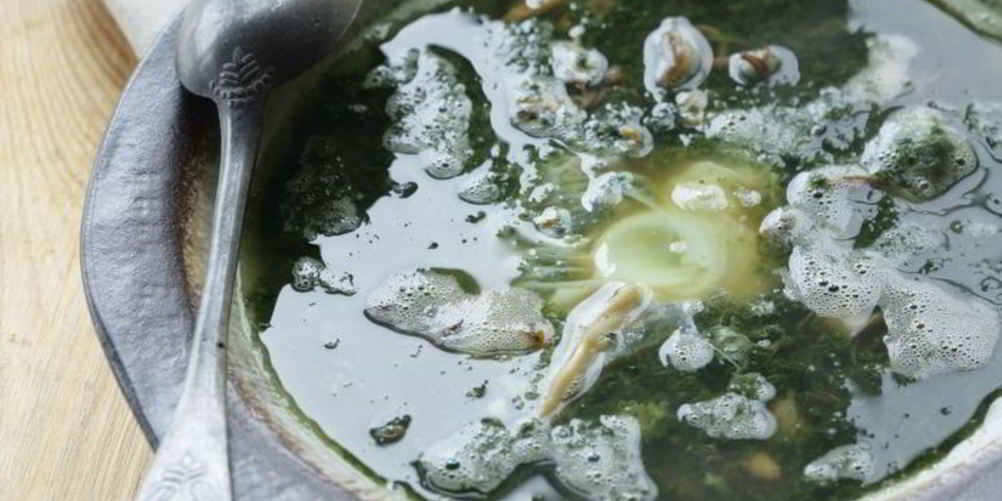 Рецепт суп из морепродуктов со шпинатом