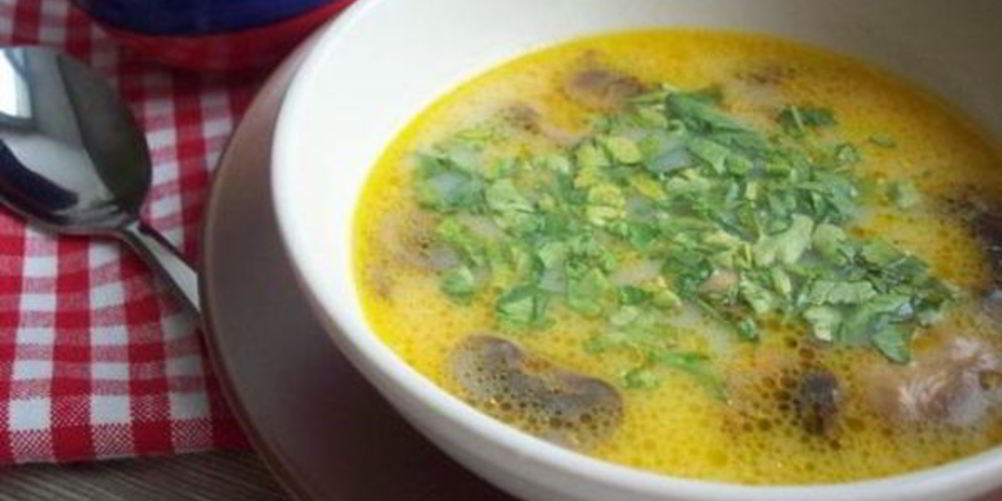 Рецепт суп из плавленых сырков с грибами