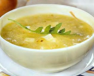 Суп из репчатого лука с брынзой