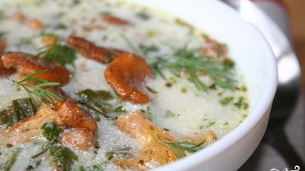 Суп из сушеных лисичек