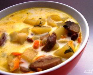 Суп из свежих вешенок