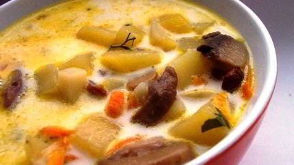 Суп из свежих вешенок