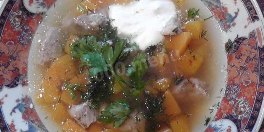 Рецепт суп из свинины с тыквой