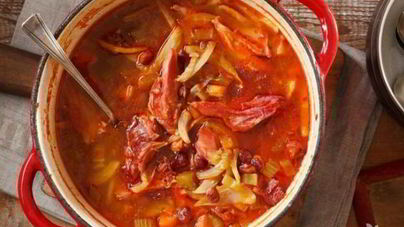 Суп из свиной рульки