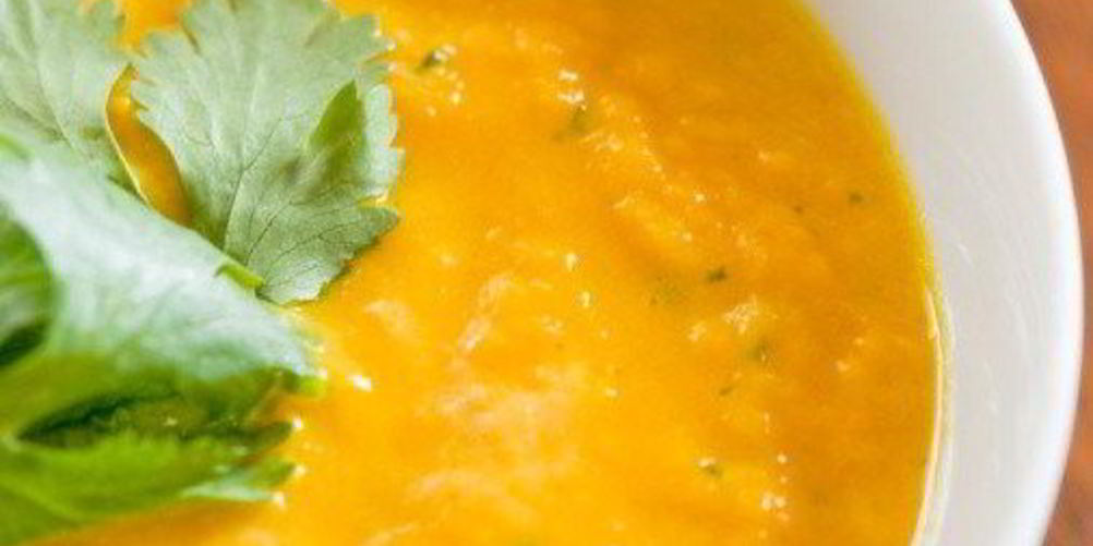 Рецепт быстрый морковный суп-пюре с кориандром
