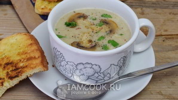 грибной суп пюре из шампиньонов и вешенок