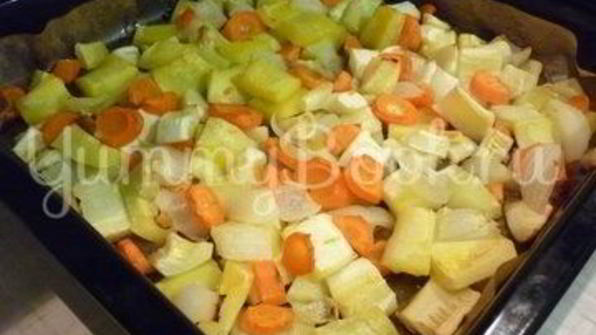 кабачковый суп-пюре из запеченных овощей