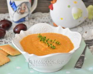 Морковный суп-пюре с фасолью